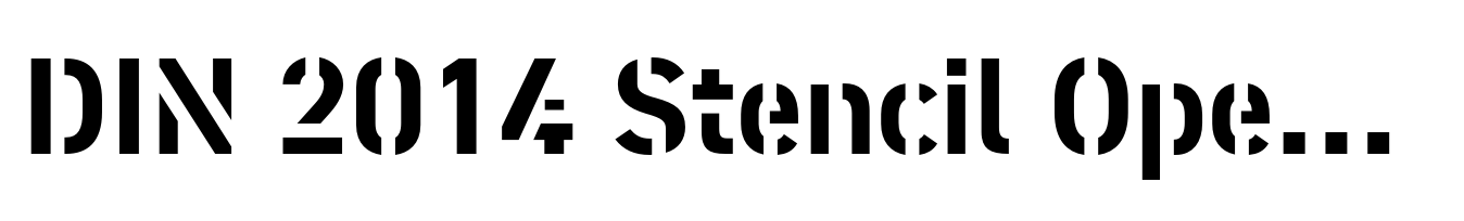 DIN 2014 Stencil Open Bold